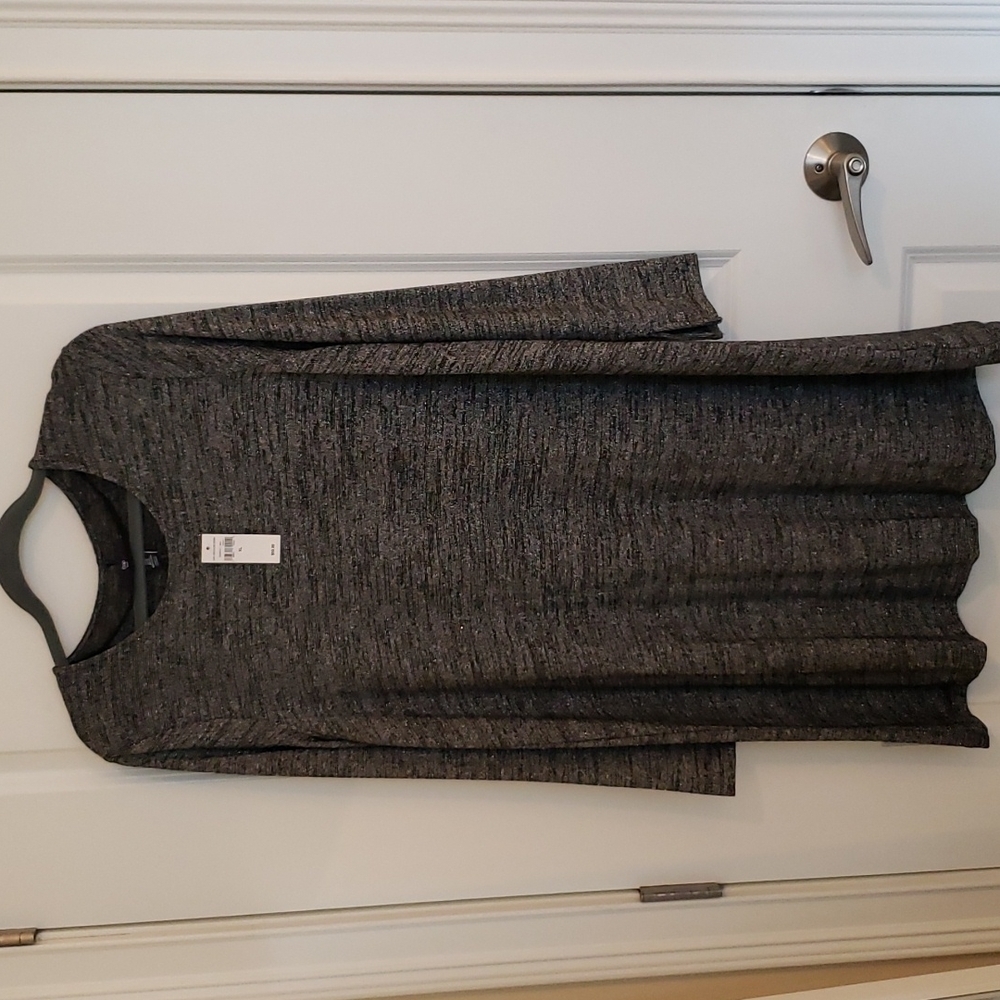 GAP Black & Metallic Silver Long Sleeve Dress - Size XL